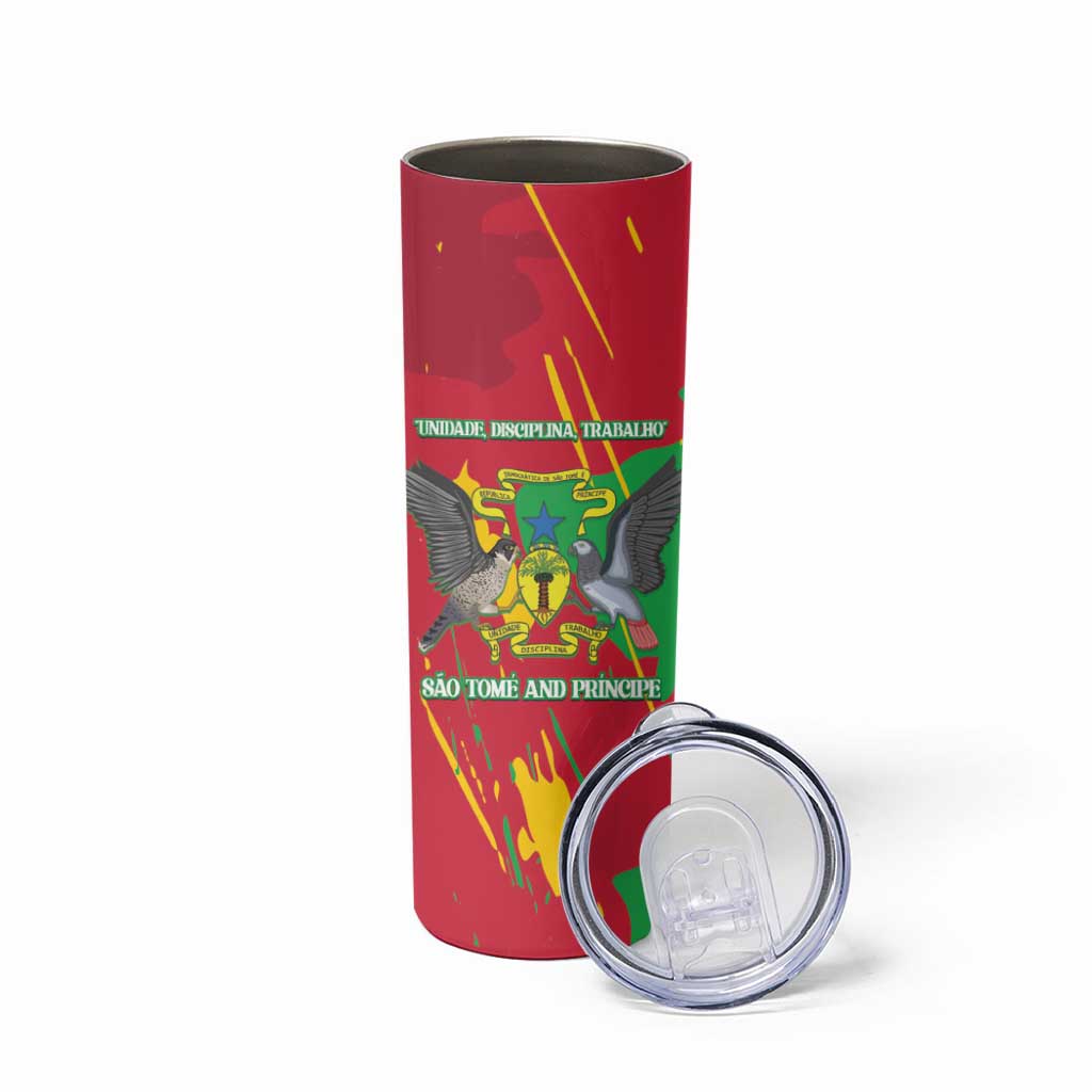 Sao Tome and Principe Independence Day Skinny Tumbler 50 Anos Independencia