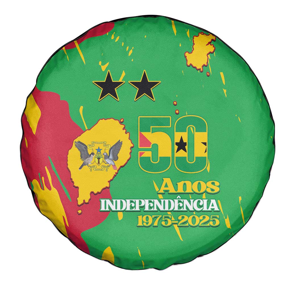 Sao Tome and Principe Independence Day Spare Tire Cover 50 Anos Independencia