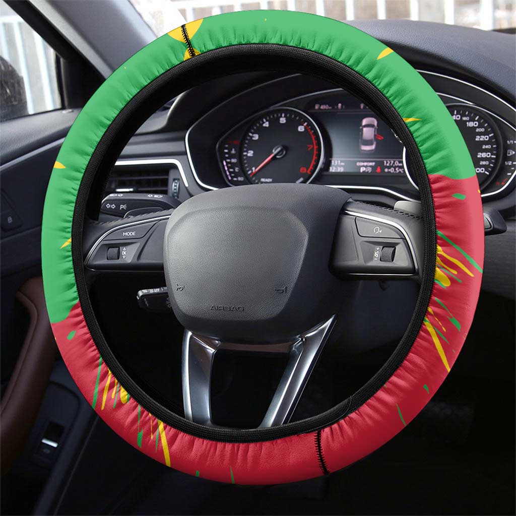 Sao Tome and Principe Independence Day Steering Wheel Cover 50 Anos Independencia