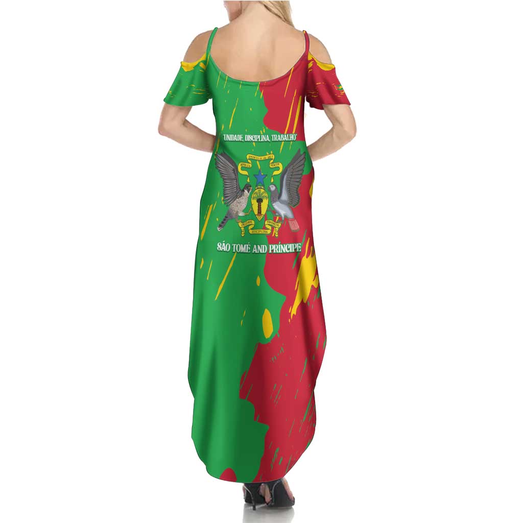 Sao Tome and Principe Independence Day Summer Maxi Dress 50 Anos Independencia