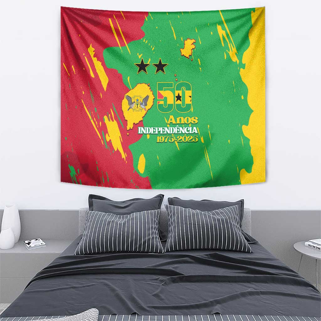 Sao Tome and Principe Independence Day Tapestry 50 Anos Independencia