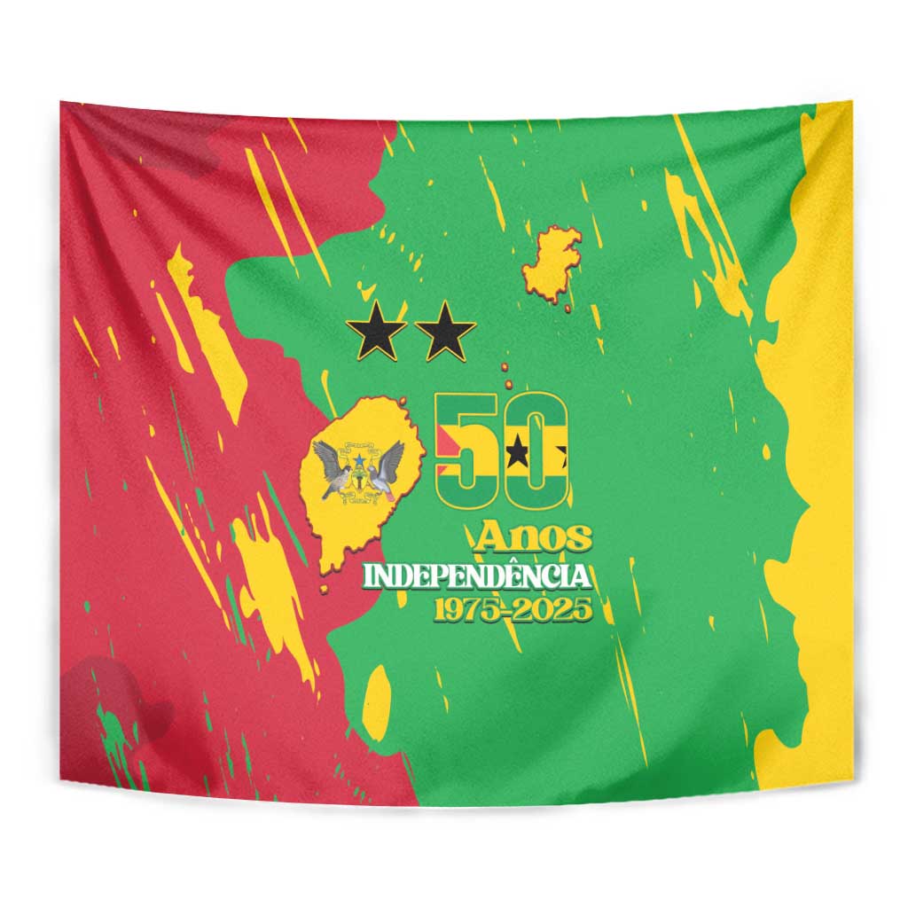 Sao Tome and Principe Independence Day Tapestry 50 Anos Independencia