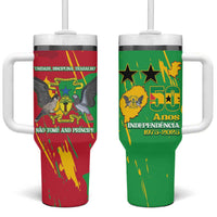 Sao Tome and Principe Independence Day Tumbler With Handle 50 Anos Independencia
