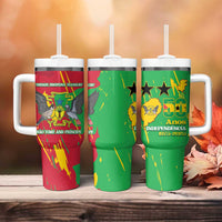 Sao Tome and Principe Independence Day Tumbler With Handle 50 Anos Independencia