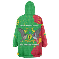 Sao Tome and Principe Independence Day Wearable Blanket Hoodie 50 Anos Independencia