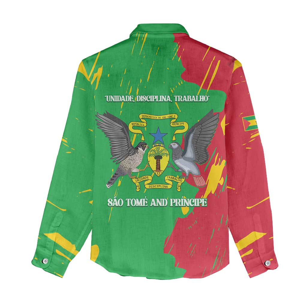 Sao Tome and Principe Independence Day Women Casual Shirt 50 Anos Independencia