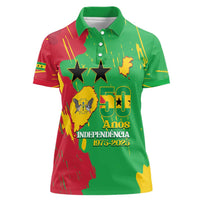 Sao Tome and Principe Independence Day Women Polo Shirt 50 Anos Independencia