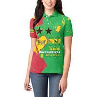 Sao Tome and Principe Independence Day Women Polo Shirt 50 Anos Independencia