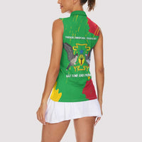 Sao Tome and Principe Independence Day Women Sleeveless Polo Shirt 50 Anos Independencia