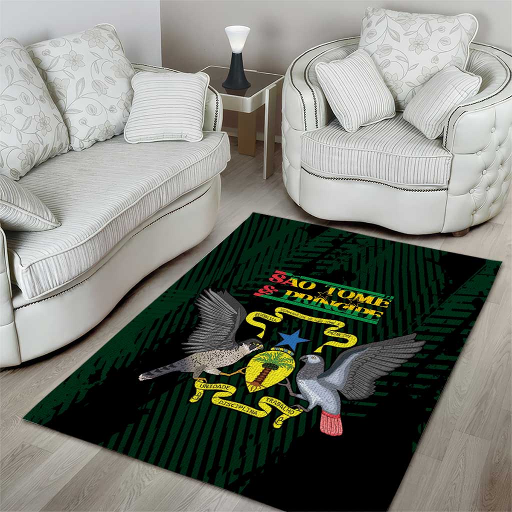 Sao Tome and Principe Area Rug Coat Of Arms Style