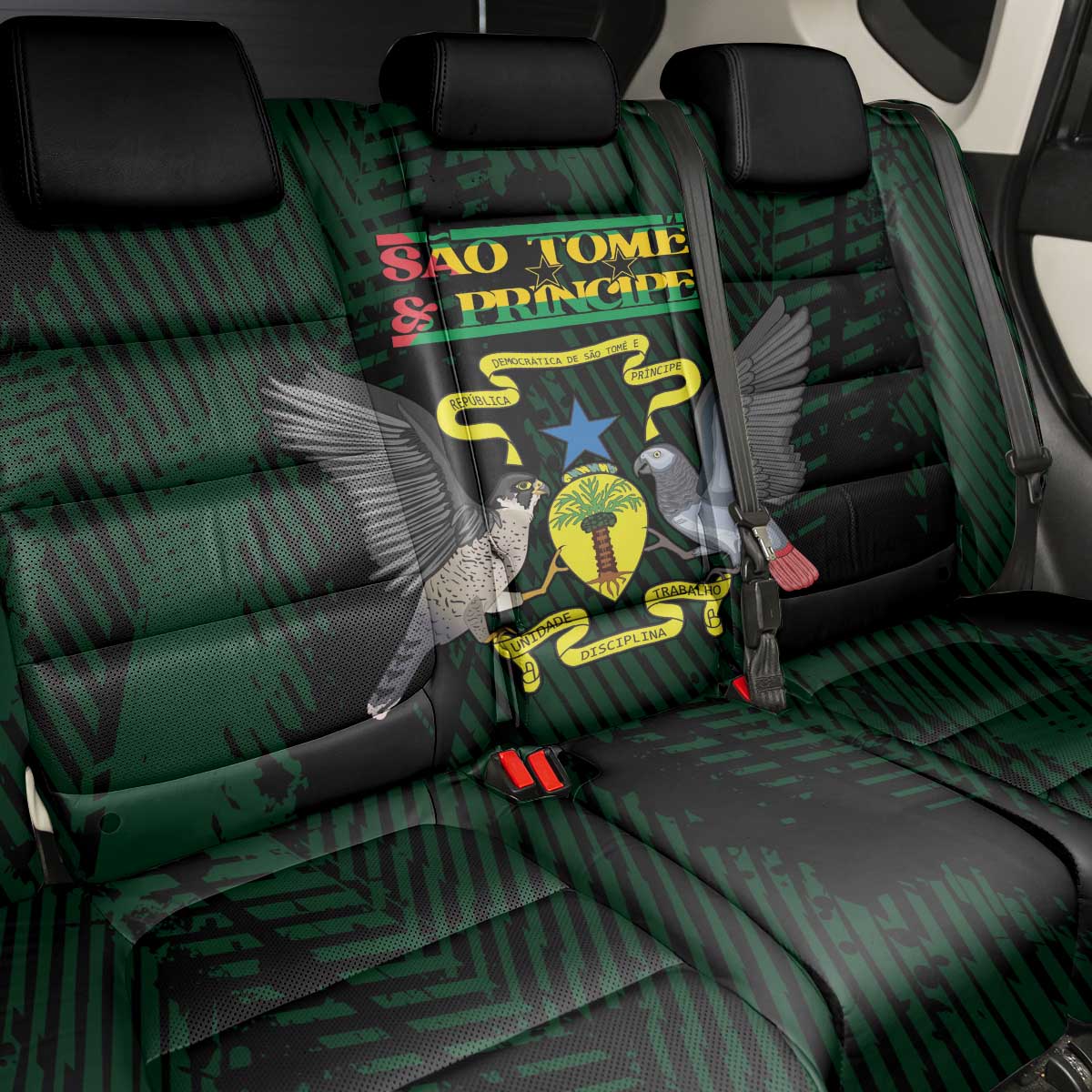 Sao Tome and Principe Back Car Seat Cover Coat Of Arms Style