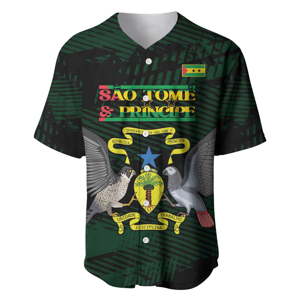 Sao Tome and Principe Baseball Jersey Coat Of Arms Style