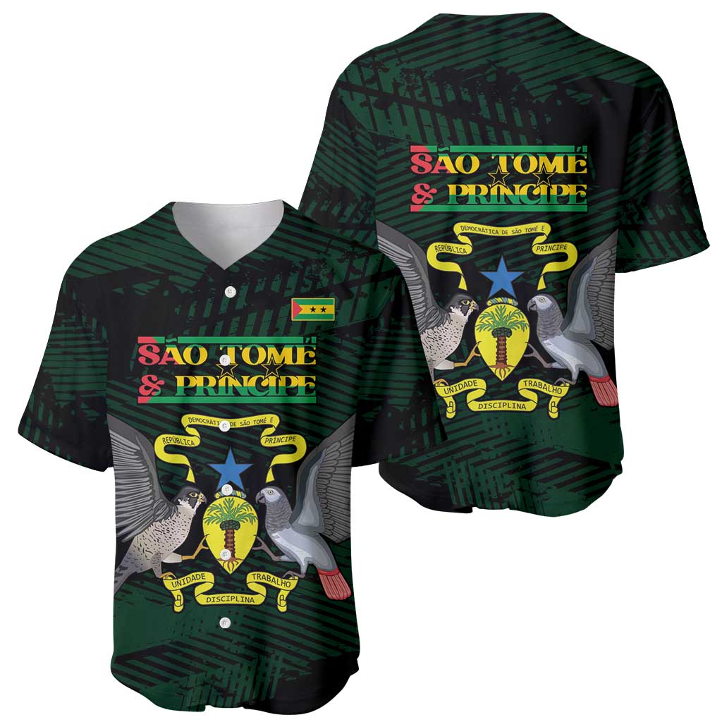 Sao Tome and Principe Baseball Jersey Coat Of Arms Style