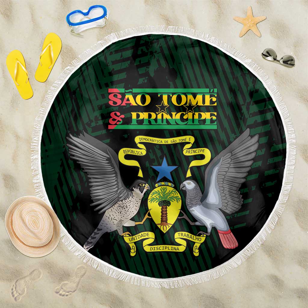 Sao Tome and Principe Beach Blanket Coat Of Arms Style