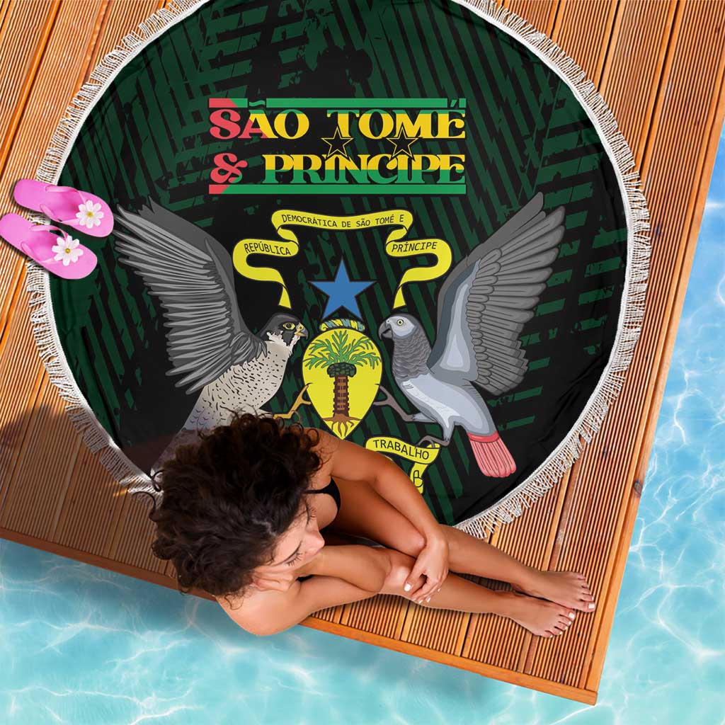 Sao Tome and Principe Beach Blanket Coat Of Arms Style