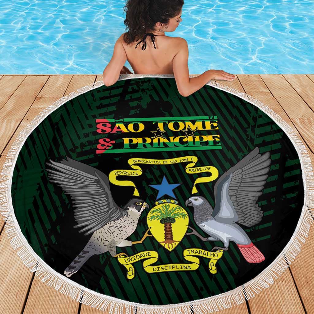Sao Tome and Principe Beach Blanket Coat Of Arms Style