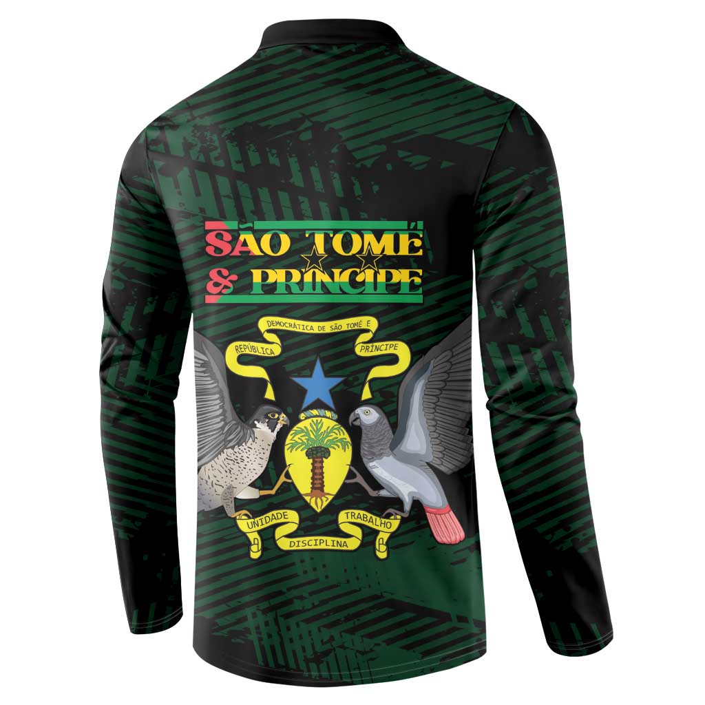 Sao Tome and Principe Button Sweatshirt Coat Of Arms Style
