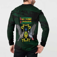 Sao Tome and Principe Button Sweatshirt Coat Of Arms Style