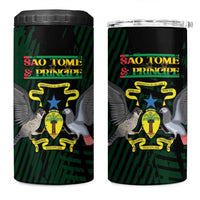 Sao Tome and Principe 4 in 1 Can Cooler Tumbler Coat Of Arms Style