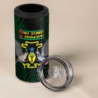 Sao Tome and Principe 4 in 1 Can Cooler Tumbler Coat Of Arms Style