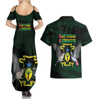 Sao Tome and Principe Couples Matching Summer Maxi Dress and Hawaiian Shirt Coat Of Arms Style