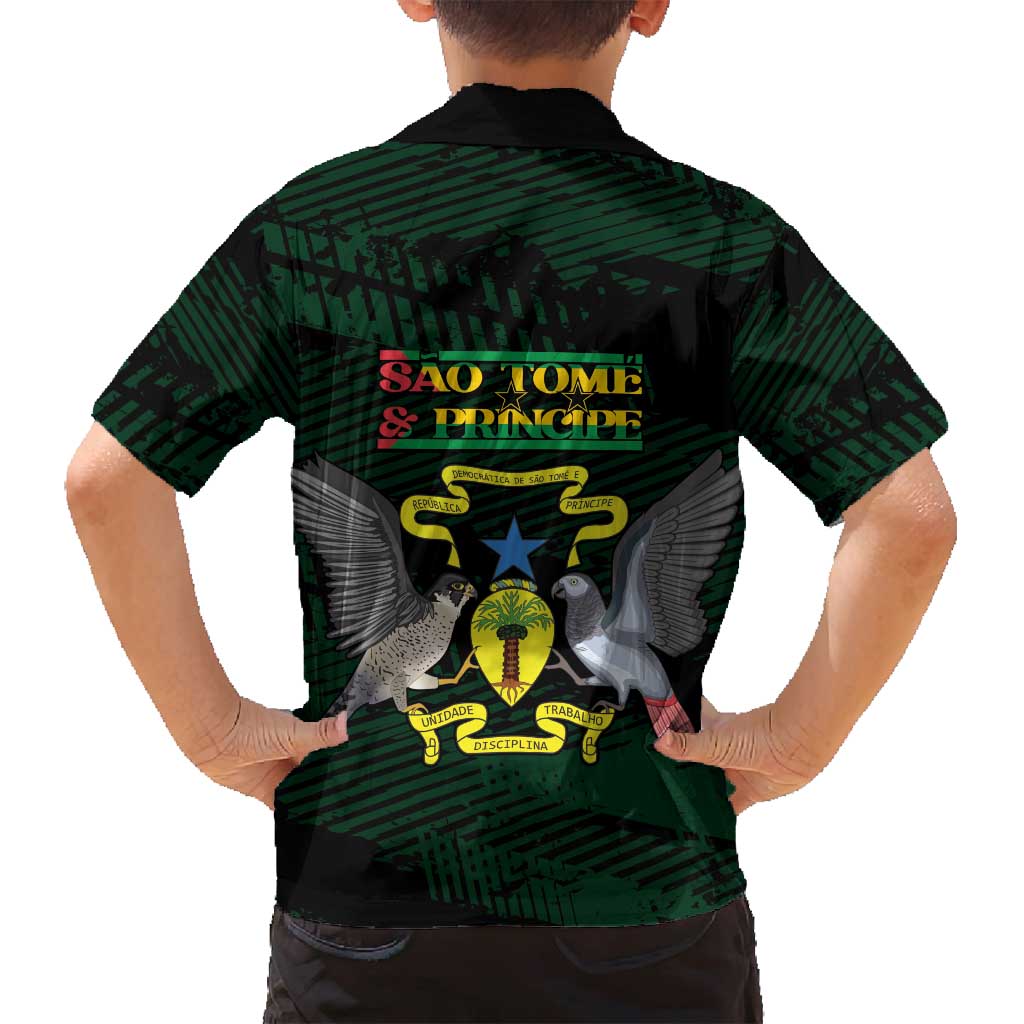 Sao Tome and Principe Family Matching Long Sleeve Bodycon Dress and Hawaiian Shirt Coat Of Arms Style