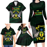 Sao Tome and Principe Family Matching Long Sleeve Bodycon Dress and Hawaiian Shirt Coat Of Arms Style