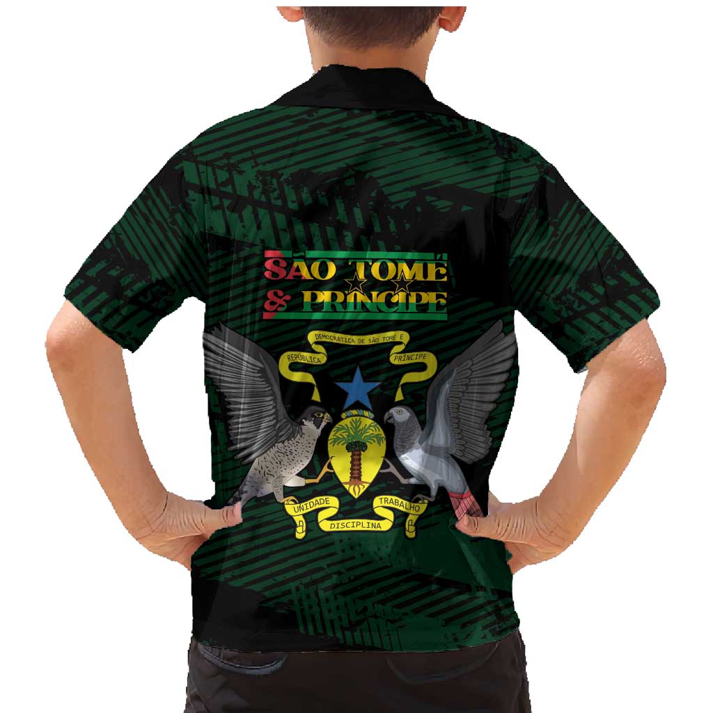 Sao Tome and Principe Family Matching Mermaid Dress and Hawaiian Shirt Coat Of Arms Style