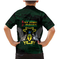 Sao Tome and Principe Family Matching Mermaid Dress and Hawaiian Shirt Coat Of Arms Style