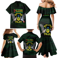 Sao Tome and Principe Family Matching Mermaid Dress and Hawaiian Shirt Coat Of Arms Style