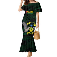 Sao Tome and Principe Family Matching Mermaid Dress and Hawaiian Shirt Coat Of Arms Style