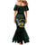 Sao Tome and Principe Family Matching Mermaid Dress and Hawaiian Shirt Coat Of Arms Style