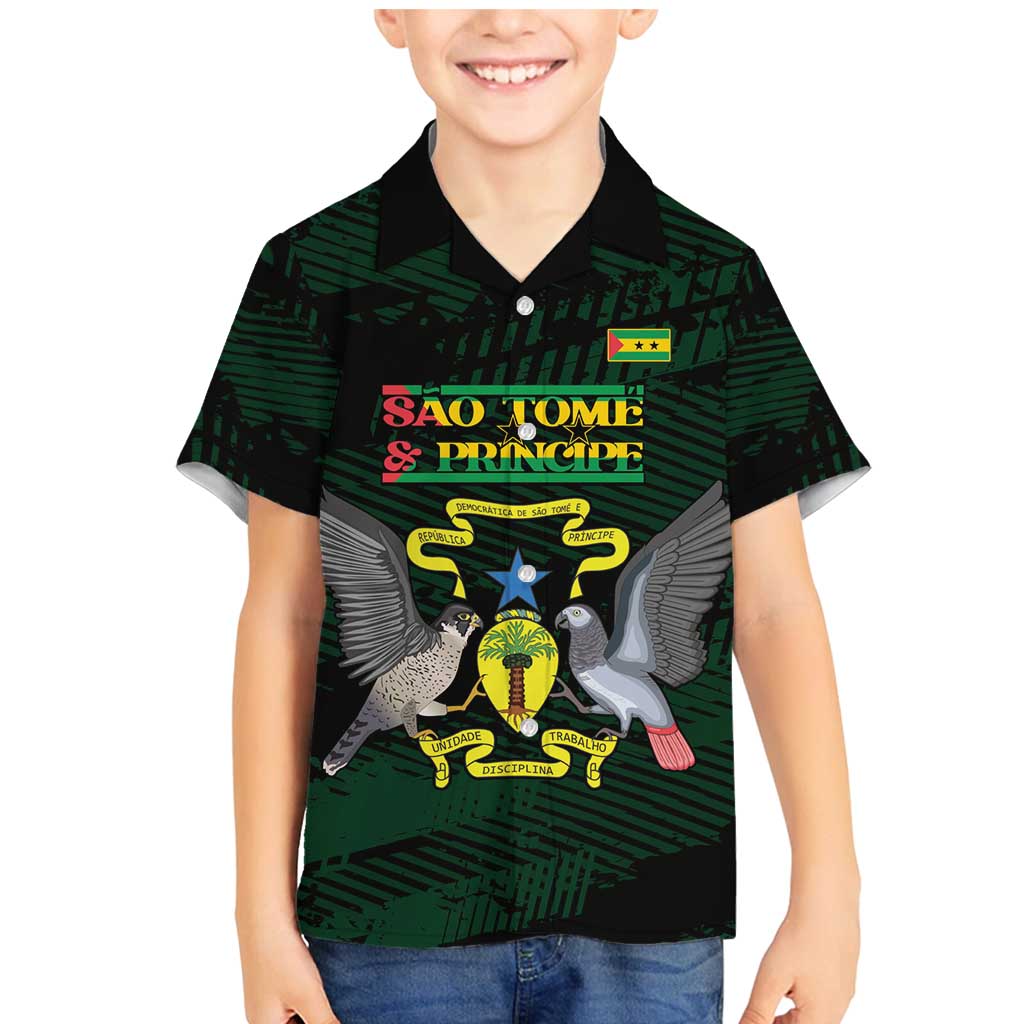Sao Tome and Principe Family Matching Mermaid Dress and Hawaiian Shirt Coat Of Arms Style