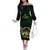Sao Tome and Principe Family Matching Off The Shoulder Long Sleeve Dress and Hawaiian Shirt Coat Of Arms Style