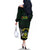 Sao Tome and Principe Family Matching Off The Shoulder Long Sleeve Dress and Hawaiian Shirt Coat Of Arms Style