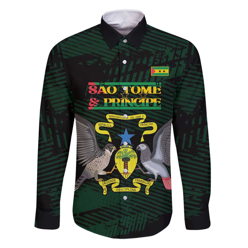 Sao Tome and Principe Family Matching Off Shoulder Short Dress and Hawaiian Shirt Coat Of Arms Style