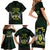 Sao Tome and Principe Family Matching Short Sleeve Bodycon Dress and Hawaiian Shirt Coat Of Arms Style
