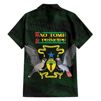 Sao Tome and Principe Family Matching Short Sleeve Bodycon Dress and Hawaiian Shirt Coat Of Arms Style