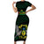 Sao Tome and Principe Family Matching Short Sleeve Bodycon Dress and Hawaiian Shirt Coat Of Arms Style