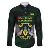 Sao Tome and Principe Family Matching Summer Maxi Dress and Hawaiian Shirt Coat Of Arms Style