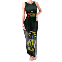 Sao Tome and Principe Family Matching Tank Maxi Dress and Hawaiian Shirt Coat Of Arms Style