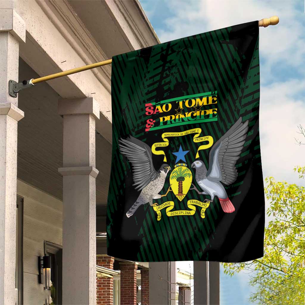 Sao Tome and Principe Garden Flag Coat Of Arms Style