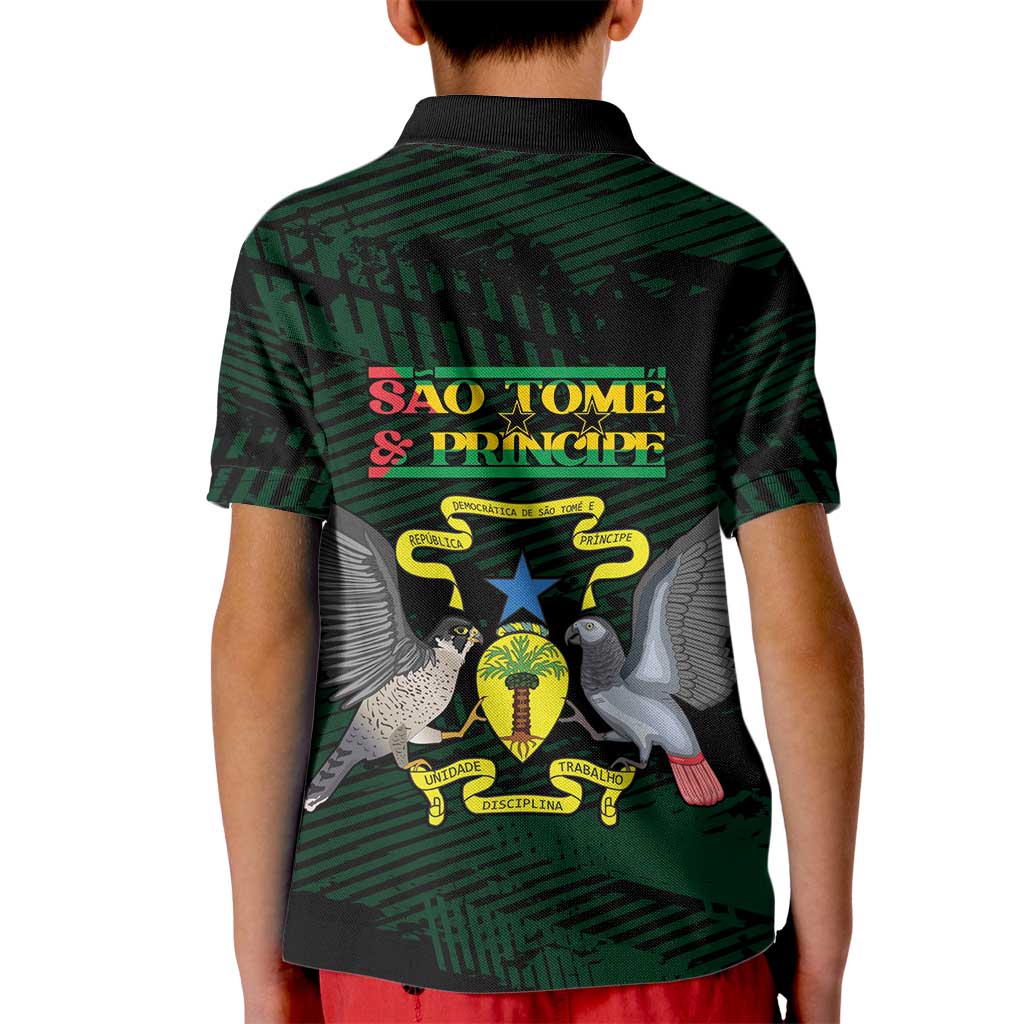Sao Tome and Principe Kid Polo Shirt Coat Of Arms Style