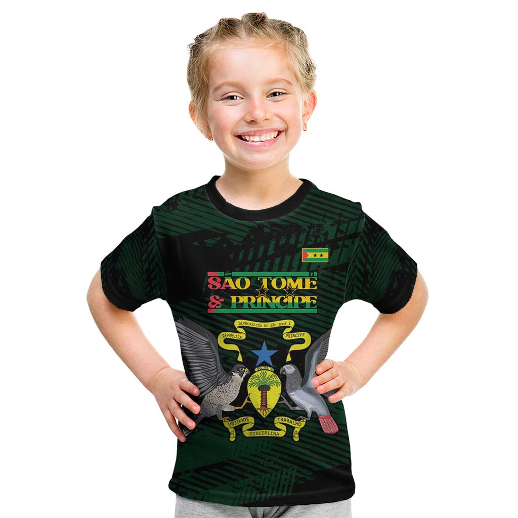 Sao Tome and Principe Kid T Shirt Coat Of Arms Style