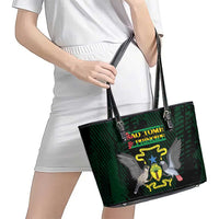Sao Tome and Principe Leather Tote Bag Coat Of Arms Style