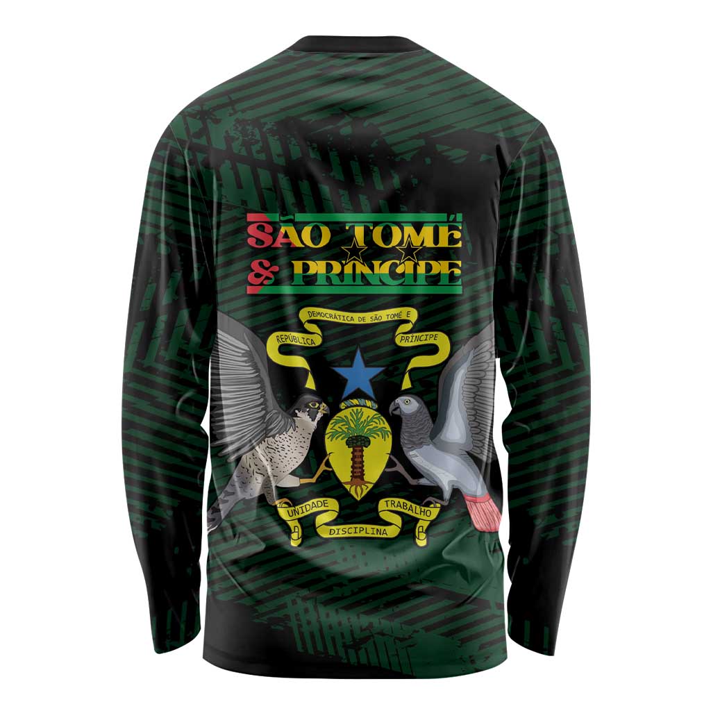 Sao Tome and Principe Long Sleeve Shirt Coat Of Arms Style