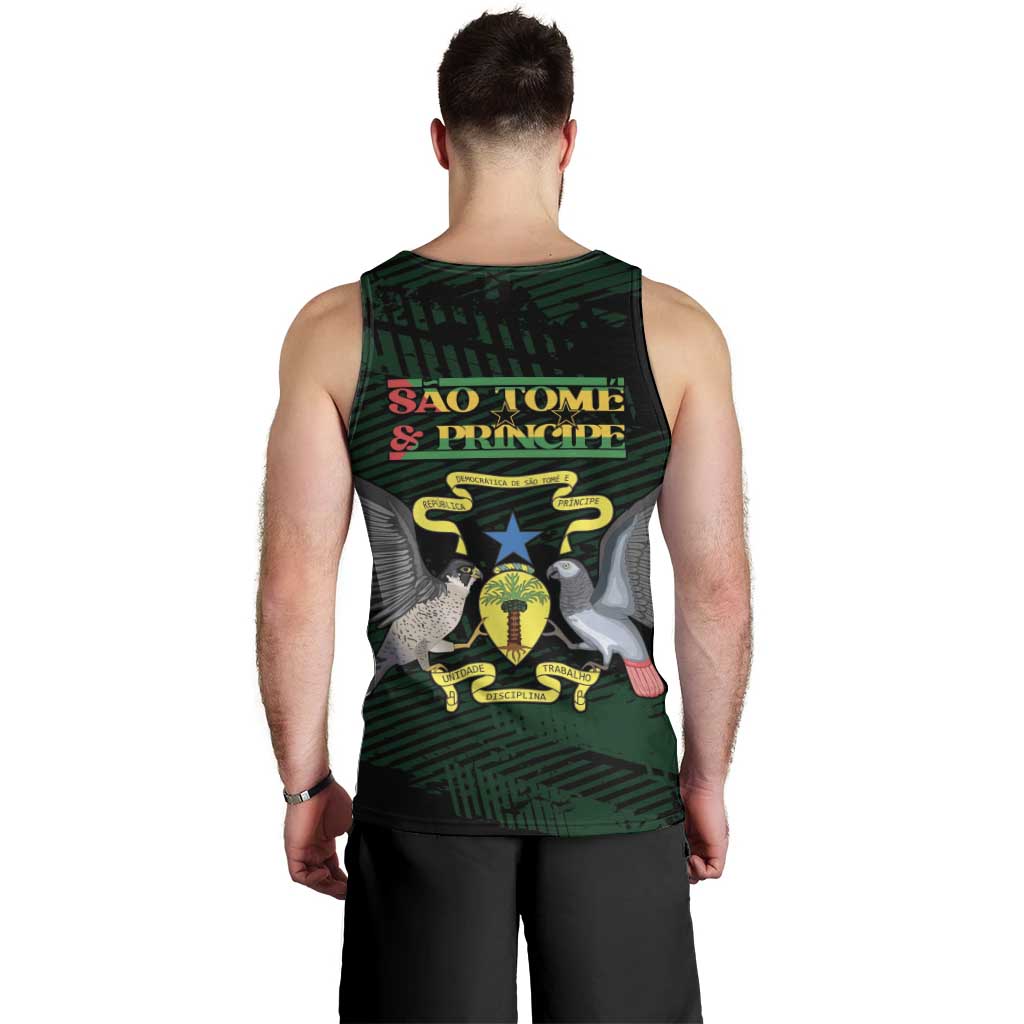 Sao Tome and Principe Men Tank Top Coat Of Arms Style