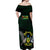 Sao Tome and Principe Off Shoulder Maxi Dress Coat Of Arms Style