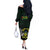 Sao Tome and Principe Off The Shoulder Long Sleeve Dress Coat Of Arms Style