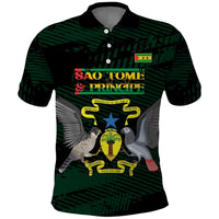 Sao Tome and Principe Polo Shirt Coat Of Arms Style